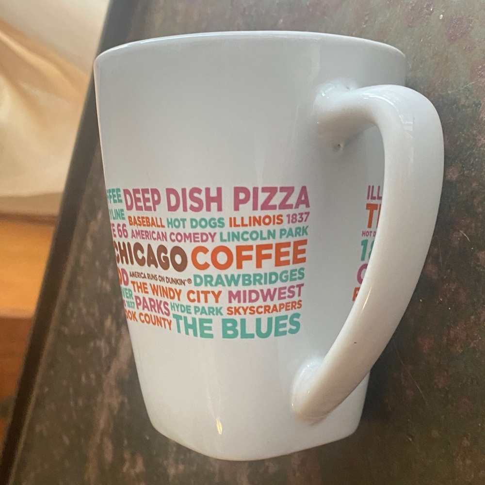 Dunkin’ Donuts 2016 Destinations Series CHICAGO White Coffee Ceramic Mug. - Picture 4 of 10